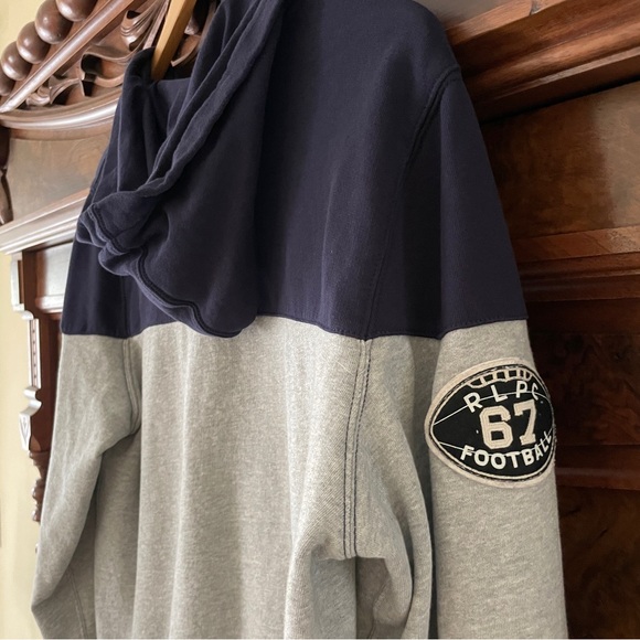 Polo Ralph Lauren Big Pony Navy & Grey Full Zip Hoodie Sweatshirt XL/TG 18-20 - Picture 11 of 15